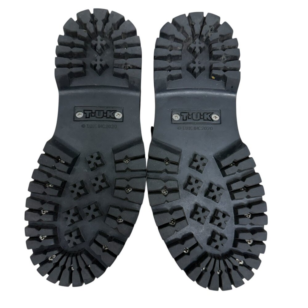 TUK Footwear Black Double Decker Mary Jane Leather platform women's shoes sz 7 - Picture 6 of 11